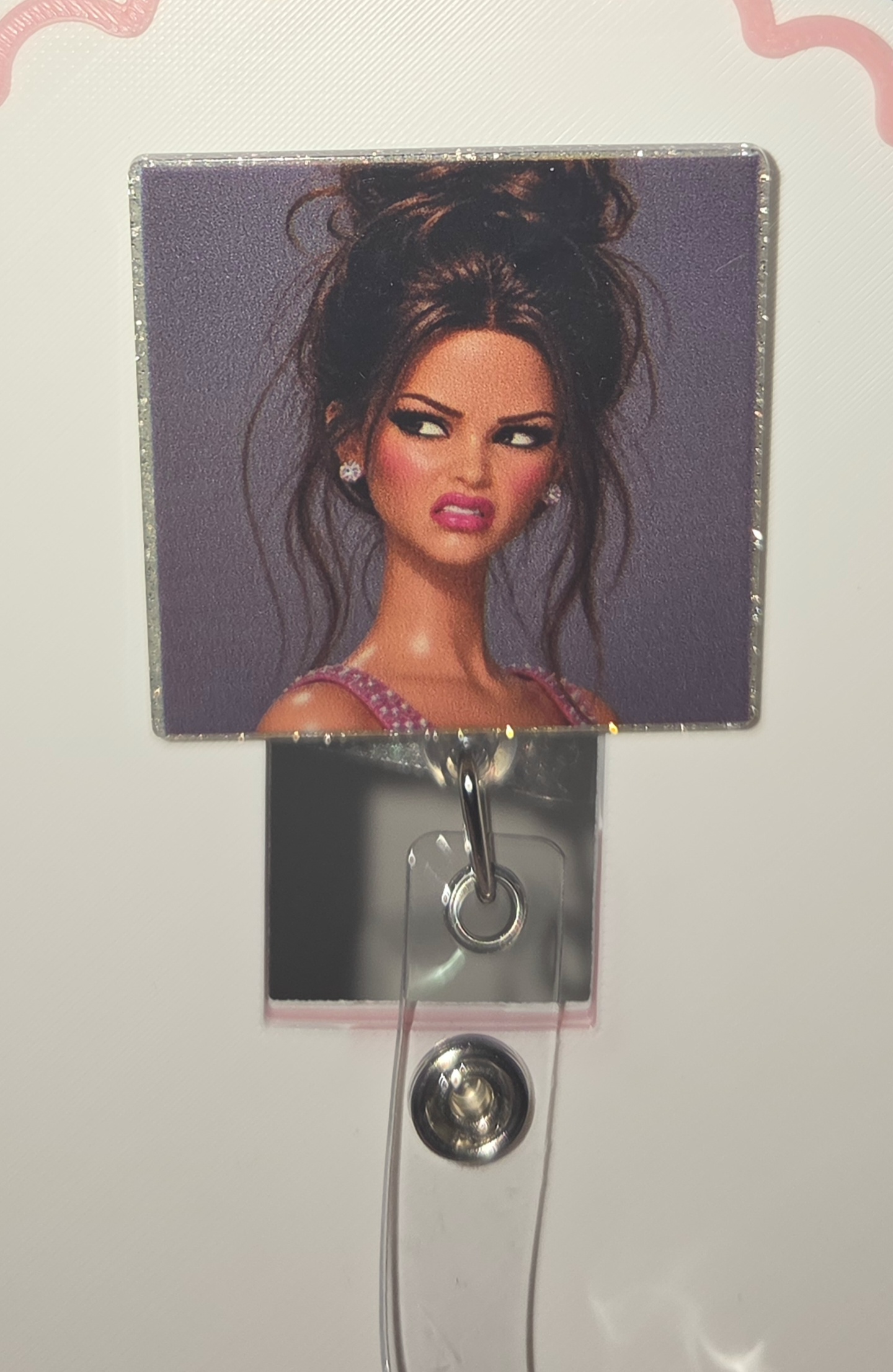 Funny girl face version 3 badgereel