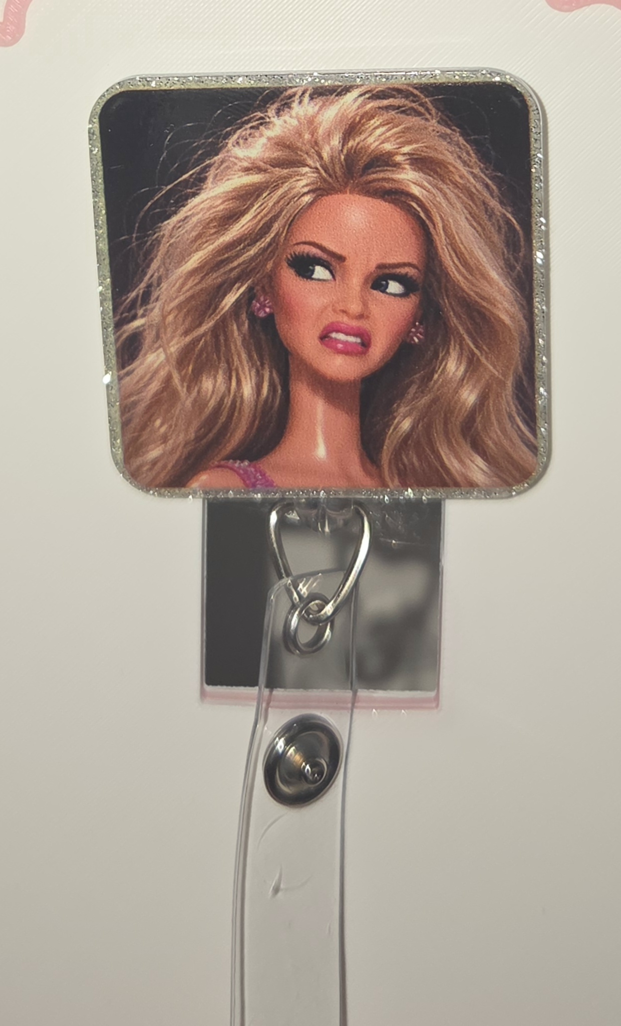 Funny girl face version 2 badgereel