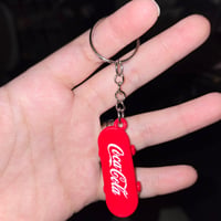 Cute coke skateboard keychain